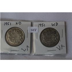 Canada Fifty Cent Coins (2)
