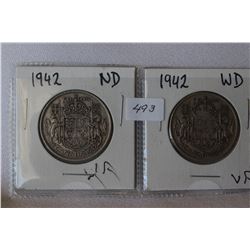 Canada Fifty Cent Coins (2)