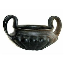 Ancient Villanovan Buccheroid Pottery Vessel, 7th