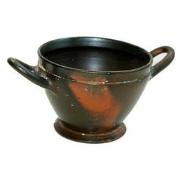 Ancient Greek Attic Pottery Skyphos, 5th Century BC.