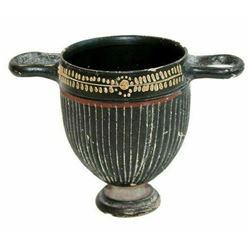 Ancient Magna Graecia Gnathian Pottery Skyphos c.4th
