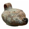 Oversized Ancient Terracotta Oil Lamp with Grape