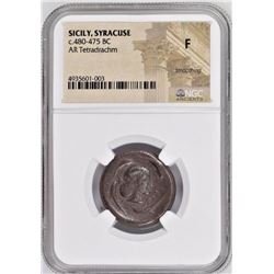 Ancient SICILY. Syracuse. Hieron I, 478-466 B.C.  coin