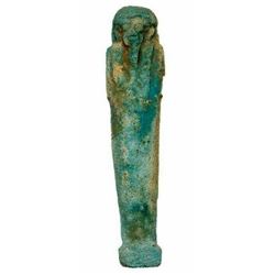 Ancient Egyptian Blue Faience Ushabti Figure c.664-332