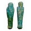 Image 1 : Lot of 2 Ancient Egyptian Blue Faience Ushabti Figures