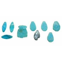 Lot of 9 Ancient Egyptian Votive Faience Placques