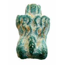 Ancient Egyptian Blue Faience Phallus Amulet