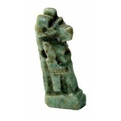 Ancient Egyptian Blue Faience Anubis Amulet Late Period