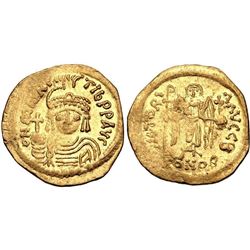 Ancient Byzantine Maurice Tiberius. 582-602. Gold coin