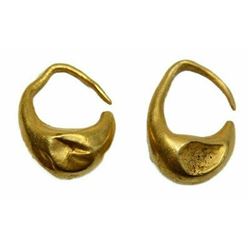 Ancient Greek Lydia Gold Earrings c.6th century BC.