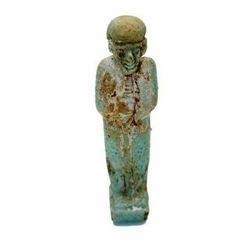Ancient Egyptian Blue Faience Ptah Figure Late Period