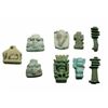 Image 1 : Lot of 9 Ancient Egyptian Blue-green Faience Amulets
