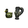 Image 1 : Lot of 2 Ancient Roman/Islamic Miniature Glass jug Bird