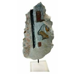 Ancient Egyptian Limestone relief Fragment Late Period