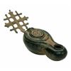 Image 1 : Ancient Byzanine Bronze Oil Lamp with Cross c.6th-8th