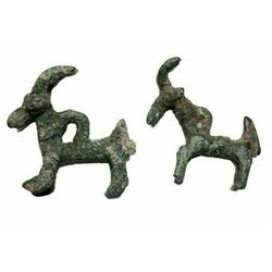 Lot of 2 Ancient Luristan Bronze Goats c.1000 BC.