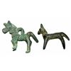 Image 1 : Lot of 2 Ancient Luristan Bronze Horses c.1000 BC.