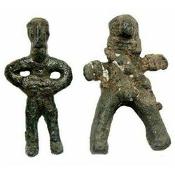 Lot of 2 Ancient Luristan Bronze Figures c.1000 BC.