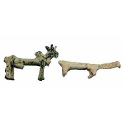 Lot of 2 Ancient Luristan Bronze Figures c.1000 BC.