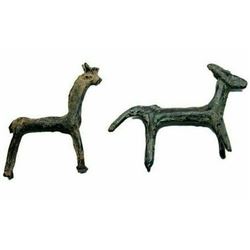 Lot of 2 Ancient Near Eastern Amlash Bronze Horses