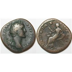 Ancient Roman Antoninus Pius. AD 138-161. ? Sestertius