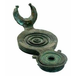 Large Ancient Roman Bronze Oil Lamp c.1st-4th century