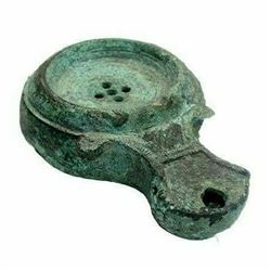 Large Ancient Roman Bronze Oil Lamp c.1st-4th century