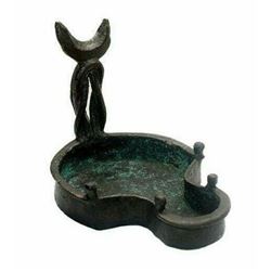 Large Ancient Roman Bronze Oil Lamp c.1st-4th century