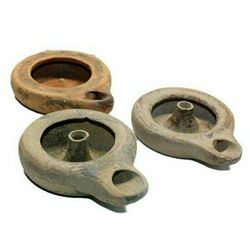 Lot of 3 Ancient South Italian Greek Terracotta Oil