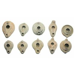 Lot of 10 Ancient Roman, Byzantine Terracotta Oil Lamps