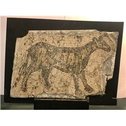 Ancient Roman Mosaic Panel with Horse c.2nd-4th century