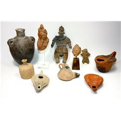 Lot of 10 Antiquities, Egyptian, Pre Columbian, Near Ea