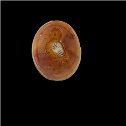 Roman Style Carnelian Intaglio with Bird.