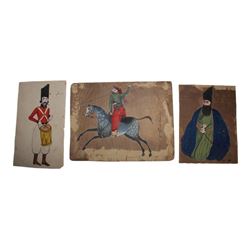 Lot of 3 Persian Qajar Islamic Painting c.19th century.