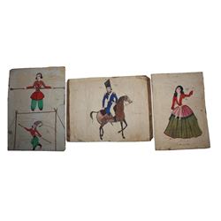 Lot of 5 Persian Qajar Islamic Painting c.19th century.