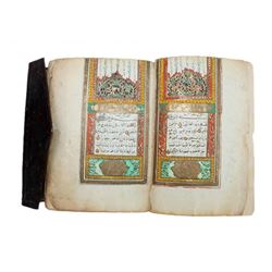 Islamic Illuminated Medium Size Arabic Manuscript Koran