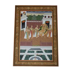 19th century. Mughal India The women of ZENANA enacting