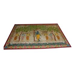 Indian painting of textile ( pichwai ) Lord Krishna