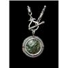 Image 1 : Ancient Greek Bronze coin set in a Silver Necklace.