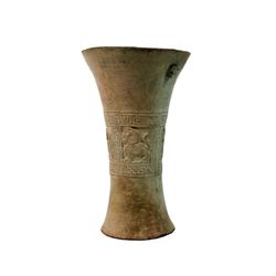 Ancient Pre Columbian Chancay Peru Pottery Beaker c.100