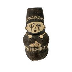 Pre Columbian Chancay Peru Pottery Figural Vessel