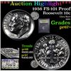 Image 1 : ***Auction Highlight*** 1956 FS-101 Proof Roosevelt Dime 10c Graded GEM++ Proof By USCG (fc)
