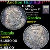 Image 1 : ***Auction Highlight*** 1890-p Morgan Dollar $1 Graded Choice+ Unc By USCG (fc)
