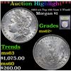 Image 1 : ***Auction Highlight*** 1882-o/s Top 100 Vam 3 'Flush' Morgan $1 Graded Select Unc By USCG (fc)
