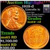 Image 1 : ***Auction Highlight*** 1928-d Lincoln Cent 1c Graded Choice+ Unc RD By USCG (fc)