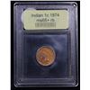 Image 4 : ***Auction Highlight*** 1874 Indian Cent 1c Graded Gem+ Unc RB By USCG (fc)