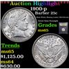 Image 1 : ***Auction Highlight*** 1900-p Barber Quarter 25c Graded GEM Unc By USCG (fc)
