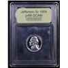 Image 4 : ***Auction Highlight*** 1954 Proof Jefferson Nickel 5c Graded GEM++ Proof Deep Cameo By USCG (fc)