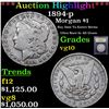 Image 1 : ***Auction Highlight*** 1894-p Morgan Dollar $1 Graded vg+ By USCG (fc)