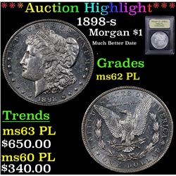 ***Auction Highlight*** 1898-s Morgan Dollar $1 Graded Select Unc PL By USCG (fc)